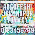 Custom Womens Abstract Graffiti 3D V-Neck Cropped Baseball Jersey - White-Light Blue Color Design Custom Women's Graffiti