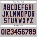 Custom Womens V-Neck Baseball Jersey Gray Navy-Orange Cropped Style Custom Women's Gray Navy-Orange V-Neck Cropped Baseball