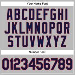 Custom Womens Baseball Jersey Gray Navy Red V-Neck Cropped Design Custom Women's Gray Navy-Red V-Neck Cropped Baseball Jersey