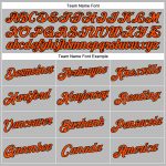 Custom Womens Gray Orange Black V-Neck Cropped Jersey for Baseball Custom Women's Gray Orange-Black V-Neck Cropped Baseball