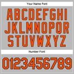 Custom Womens Gray Orange Black V-Neck Cropped Jersey for Baseball Custom Women's Gray Orange-Black V-Neck Cropped Baseball