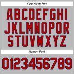 Custom Gray Red-Navy V-Neck Cropped Baseball Jersey for Women Custom Women's Gray Red-Navy V-Neck Cropped Baseball Jersey