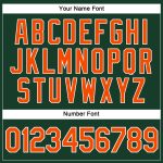 Custom Womens Green Orange White V-Neck Baseball Jersey Cropped Style Custom Women's Green Orange-White V-Neck Cropped Baseball