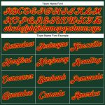 Custom Green Red Gold V-Neck Cropped Baseball Jersey for Women Custom Women's Green Red-Gold V-Neck Cropped Baseball Jersey
