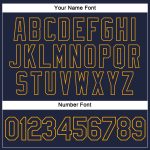 Custom Womens Navy Gold V-Neck Cropped Jersey for Baseball Fans Custom Women's Navy Navy-Gold V-Neck Cropped Baseball Jersey