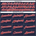 Custom V-Neck Baseball Jersey for Women - Navy Red-White Cropped Design Custom Women's Navy Red-White V-Neck Cropped Baseball