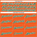 Custom Womens V-Neck Cropped Baseball Jersey in Orange and Kelly Green-White Custom Women's Orange Kelly Green-White V-Neck