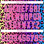 Custom Womens Leopard 3D V-Neck Cropped Baseball Jersey - Purple Pink Light Blue Design Custom Women's Purple Pink-Light