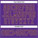 Custom Womens Purple and Gold V-Neck Cropped Baseball Jersey Custom Women's Purple Purple-Gold V-Neck Cropped Baseball Jersey