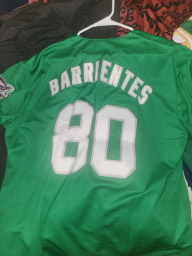 Custom Kelly Green Baseball Jersey with White-Gray Details - Authentic Sports Apparel photo review