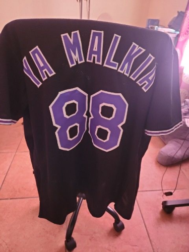 Custom Black Purple White Baseball Jersey - Authentic Athletic Wear photo review