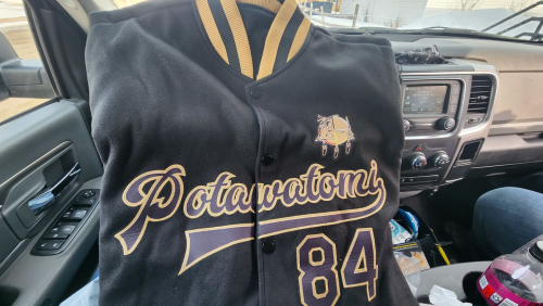 Custom Black Gold Bomber Varsity Letterman Jacket Full-Snap Design photo review