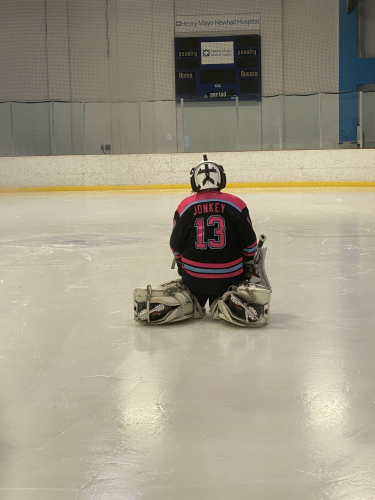 Custom Black Pink-Light Blue Hockey Jersey Personalized Team Apparel photo review