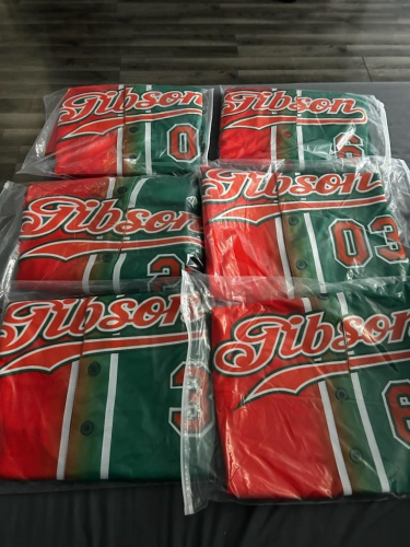 Custom Kelly Green Orange White Baseball Jersey | Authentic Fade Fashion Jersey photo review