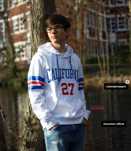 Custom Stitched Red-Royal Football Hoodie Sweatshirt Pullover - White photo review