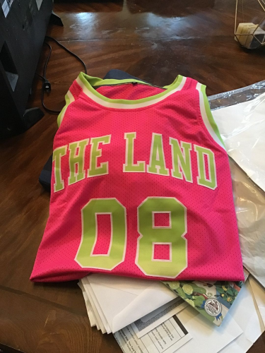 Custom Pink Neon Basketball Jersey - Authentic Green and White Throwback Style photo review
