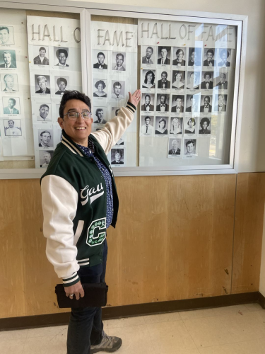Custom Green Cream Bomber Varsity Letterman Jacket Full-Snap Two Tone Design photo review