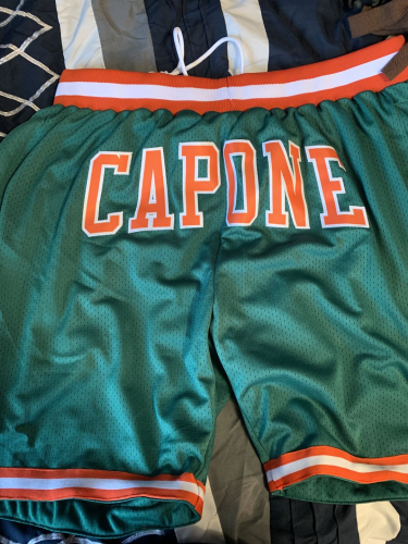 Custom Authentic Basketball Shorts in Hunter Green Orange-White - Throwback Style photo review