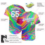 Colorful Psychedelic Fluid Art Baseball Jersey - Personalized 3D Design Personalized 3D Abstract Colorful Psychedelic Fluid