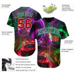 Personalized 3D Abstract Fractal Baseball Jersey - Custom Design Sports Apparel Personalized 3D Abstract Fractal Rendering