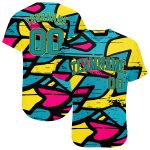 Custom 3D Abstract Graffiti Design Baseball Jersey for Unique Style Personalized 3D Abstract Graffiti Baseball Jersey 3