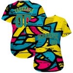 Custom 3D Abstract Graffiti Design Baseball Jersey for Unique Style Personalized 3D Abstract Graffiti Baseball Jersey 3