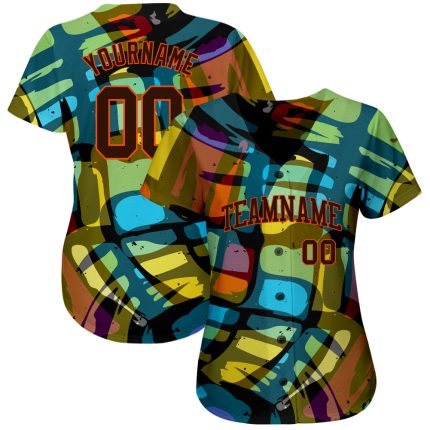 Custom 3D Abstract Graffiti Baseball Jersey - Unique Personalized Apparel for Fans Personalized 3D Abstract Graffiti Baseball