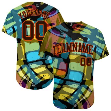 Custom 3D Abstract Graffiti Baseball Jersey - Unique Personalized Apparel for Fans Personalized 3D Abstract Graffiti Baseball