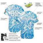 Custom 3D Ocean Waves Fluid Art Baseball Jersey for Unique Style and Comfort Personalized 3D Abstract Ocean Waves Fluid Art