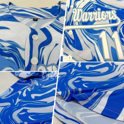 Custom 3D Ocean Waves Fluid Art Baseball Jersey for Unique Style and Comfort Personalized 3D Abstract Ocean Waves Fluid Art