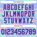 Trendy Holographic 3D Abstract Vaporwave Baseball Jersey - Personalized Design Personalized 3D Abstract Trendy Holographic