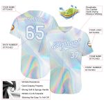 Trendy Holographic 3D Abstract Vaporwave Baseball Jersey - Personalized Style Personalized 3D Abstract Trendy Holographic