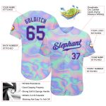 Trendy Holographic 3D Abstract Vaporwave Baseball Jersey - Personalized Design Personalized 3D Abstract Trendy Holographic