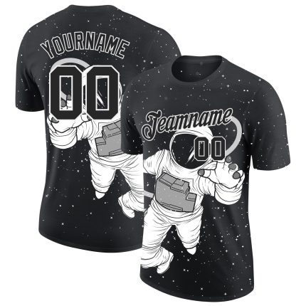 Custom 3D Astronaut T-Shirt - Unique Performance Tee for Space Lovers Personalized 3D Astronaut Performance T-Shirt