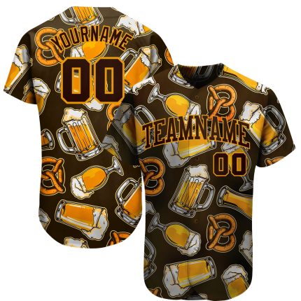 Custom 3D Beer Baseball Jersey - Personalized Sports Apparel for Fans Personalized 3D Beer Baseball Jersey