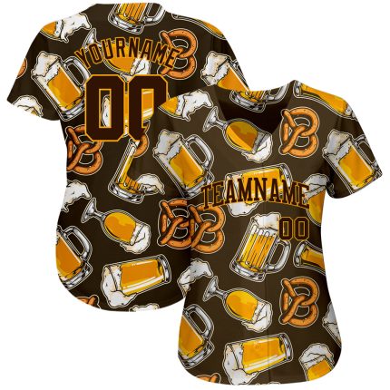 Custom 3D Beer Baseball Jersey - Personalized Sports Apparel for Fans Personalized 3D Beer Baseball Jersey