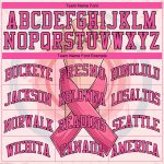 Personalized 3D Pink Ribbon Breast Cancer Awareness Jersey for Women - Support Health Care  Baseball Jersey Personalized