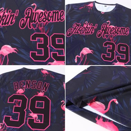 Custom 3D Flamingo T-Shirt for Performance Wear - Personalized Fitness Apparel Personalized 3D Flamingo Performance T-Shirt
