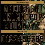Personalized 3D Tropical Leaves Baseball Jersey in Golden and Green, Jungalow and Hawaii Style Personalized 3D Golden And