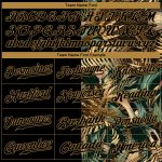 Personalized 3D Tropical Leaves Baseball Jersey in Golden and Green, Jungalow and Hawaii Style Personalized 3D Golden And