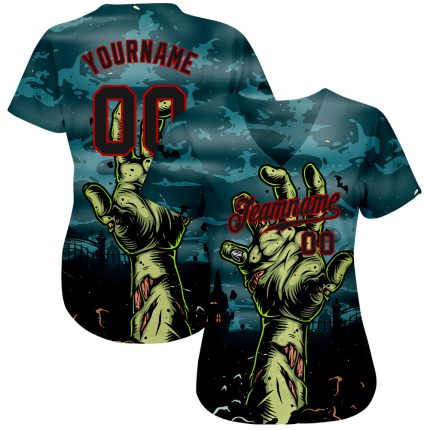 Custom 3D Halloween Horror Night Baseball Jersey for Trick or Treat Fun Personalized 3D Halloween Horror Night Trick Treat