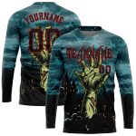 Personalized 3D Halloween Horror Long Sleeve Performance T-Shirt for Trick or Treat Events Personalized 3D Halloween Horror