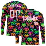 3D Personalized Halloween Pumpkins and Bats Long Sleeve T-Shirt for Performance Personalized 3D Halloween Pumpkins And Bats