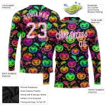 3D Personalized Halloween Pumpkins and Bats Long Sleeve T-Shirt for Performance Personalized 3D Halloween Pumpkins And Bats