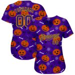 Custom 3D Halloween Pumpkins Jersey for Kids and Adults - Unique Baseball Apparel Personalized 3D Halloween Pumpkins Baseball