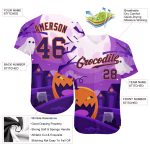 Personalized 3D Halloween Pumpkins Baseball Jersey for Horror Night, Size 2 Personalized 3D Halloween Pumpkins Horror Night