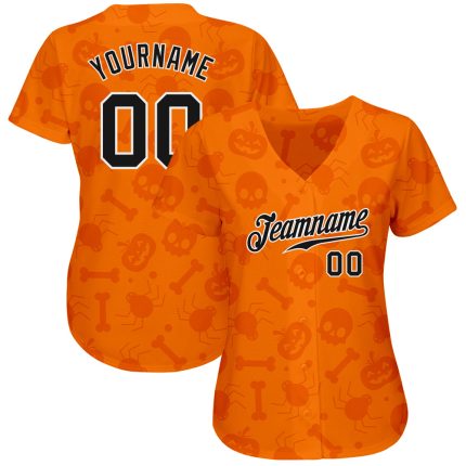 Personalized Halloween Pumpkins Skulls Spiders Candy 3D Baseball Jersey Personalized 3D Halloween Pumpkins Skulls Candies