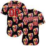Custom 3D Halloween Skull Jersey for Men, Unique Baseball Shirt, Personalized Design 07 Personalized 3D Halloween Skulls