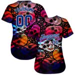 Custom 3D Halloween Skulls Baseball Jersey - Unique Personalized Sportswear 08 Personalized 3D Halloween Skulls Baseball