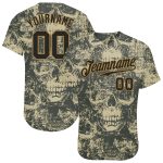 Halloween Skulls 3D Personalized Baseball Jersey for Adults and Kids Personalized 3D Halloween Skulls Baseball Jersey 4